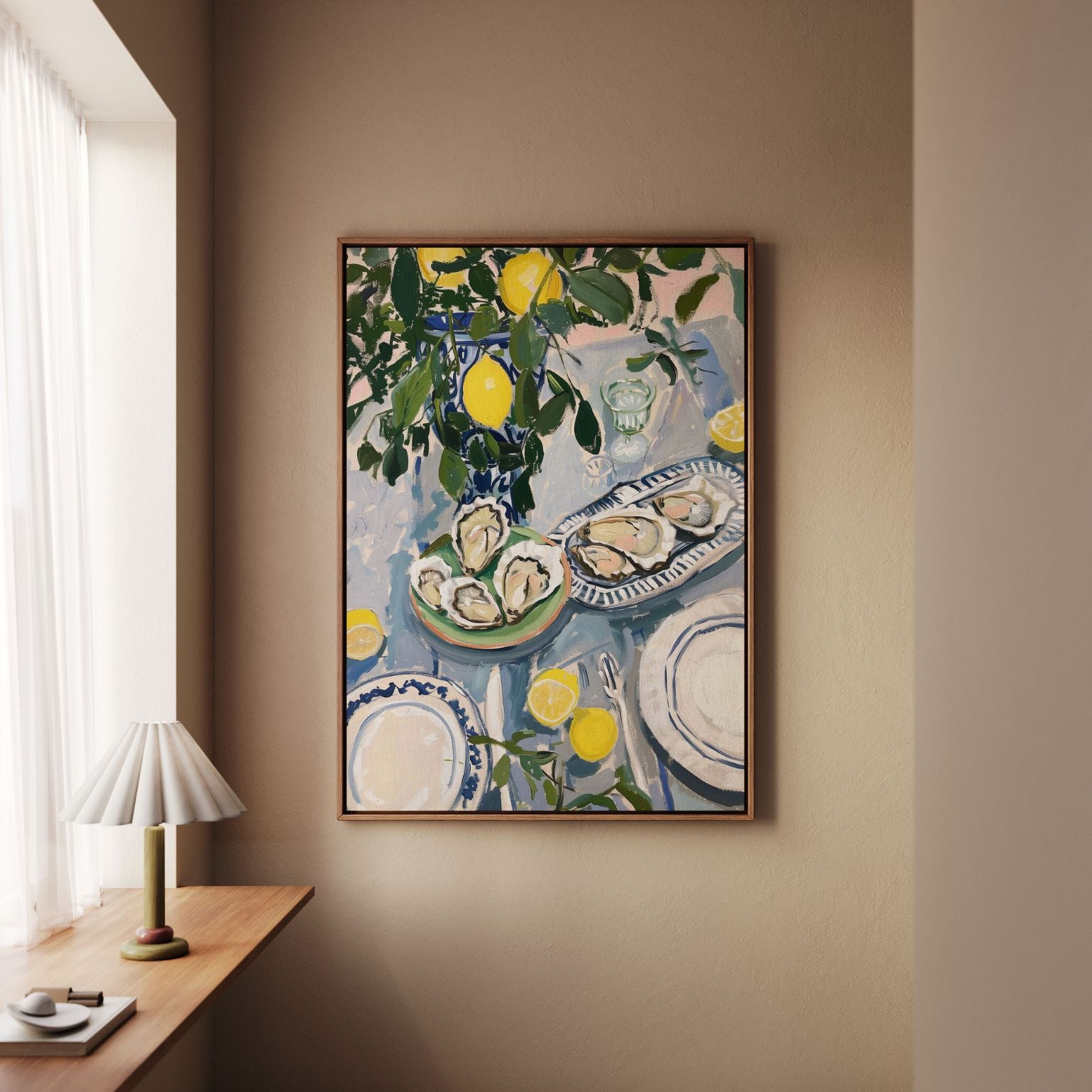 Ingelijst canvas – Zomertafel