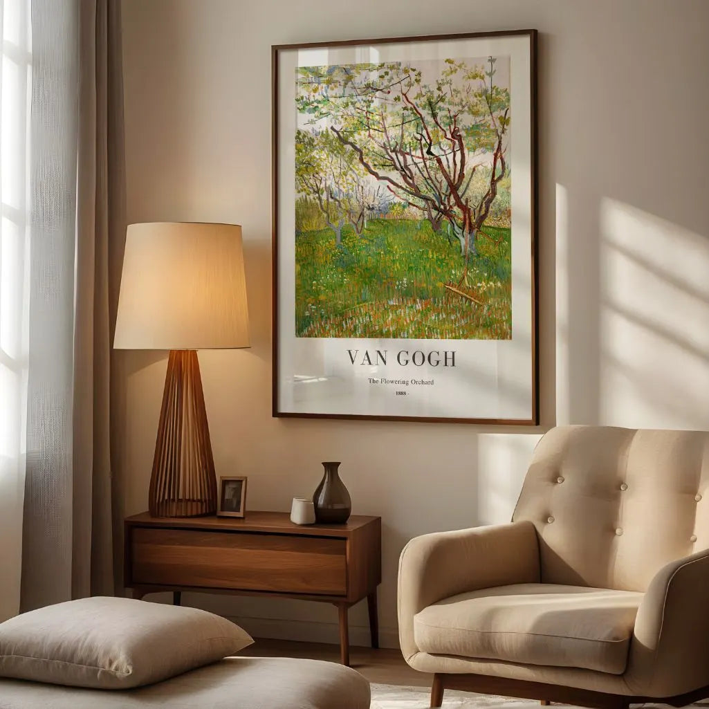 Vincent van Gogh – Bloeiende boomgaard Poster