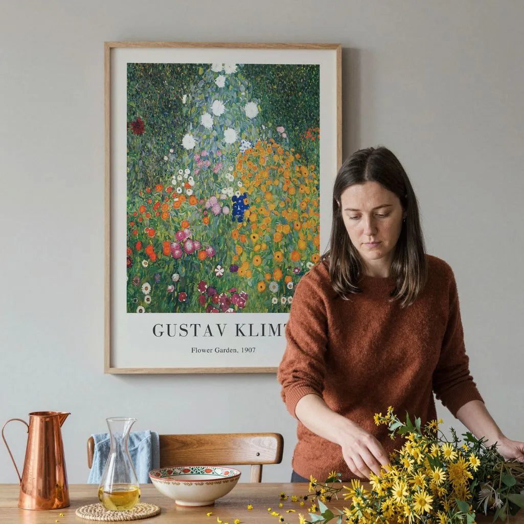 Gustav Klimt Poster – Bloementuin