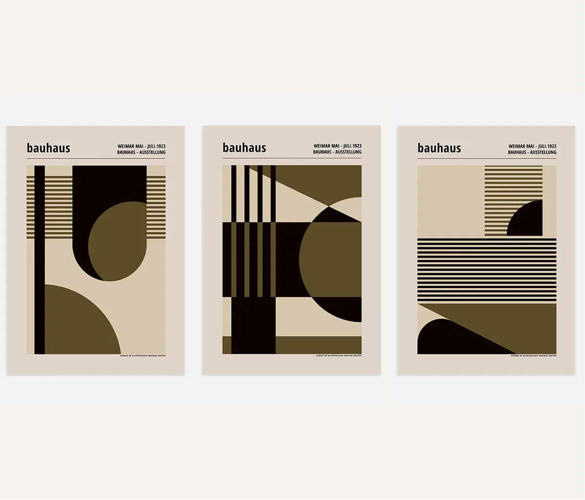 Bauhaus – Set of 3 Posters - Prints