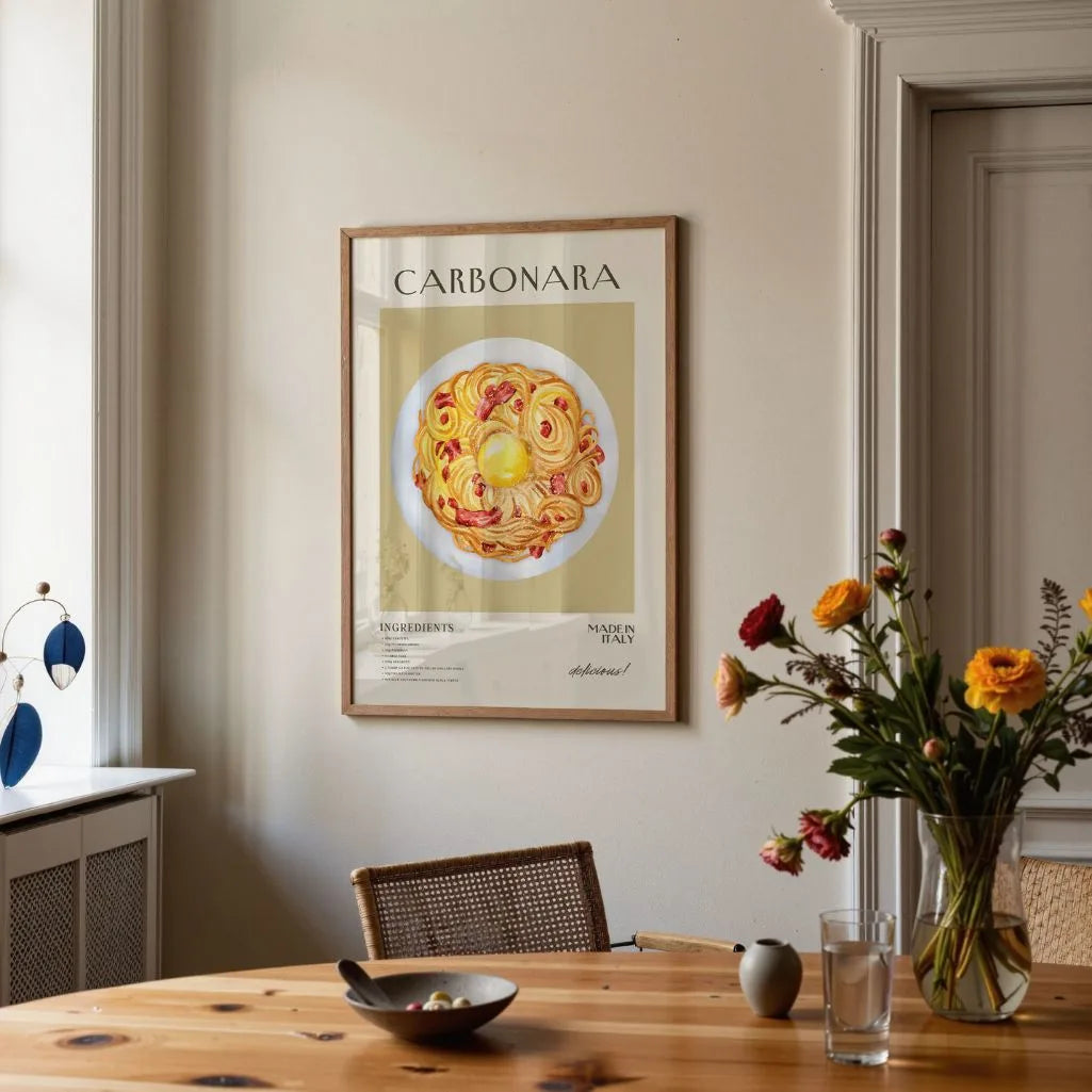 Pasta Carbonara Poster illustratie