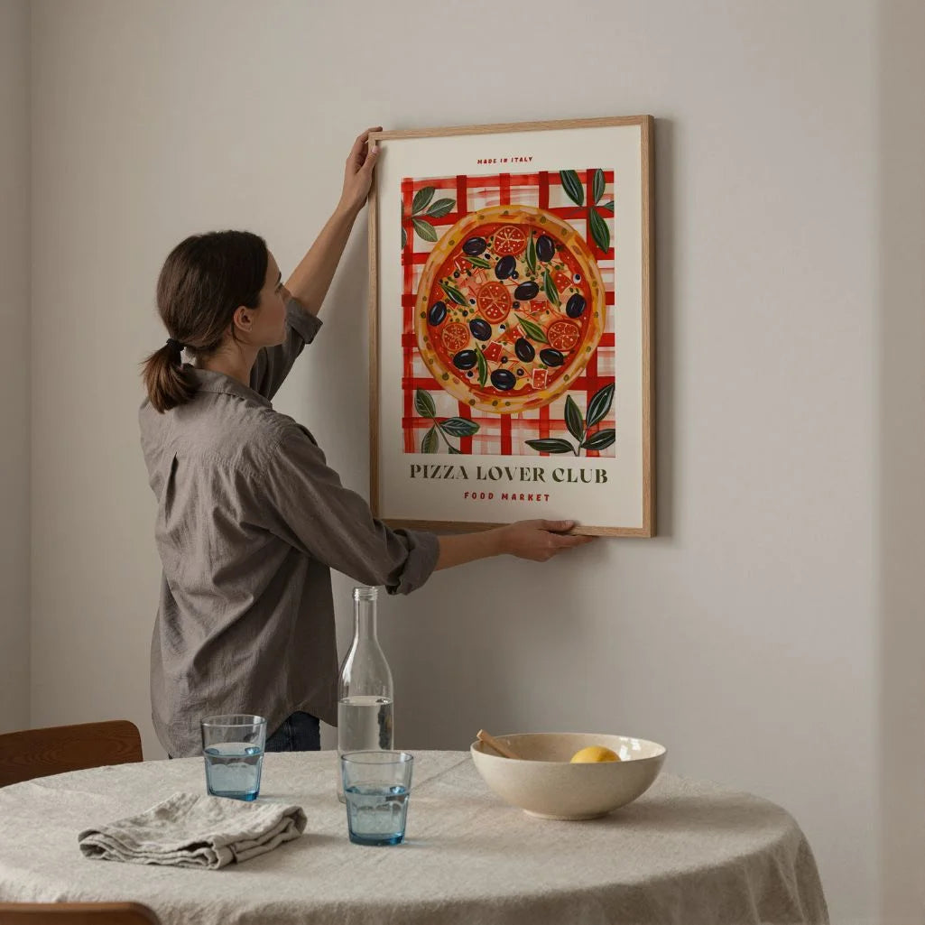 Pizza illustratie Poster