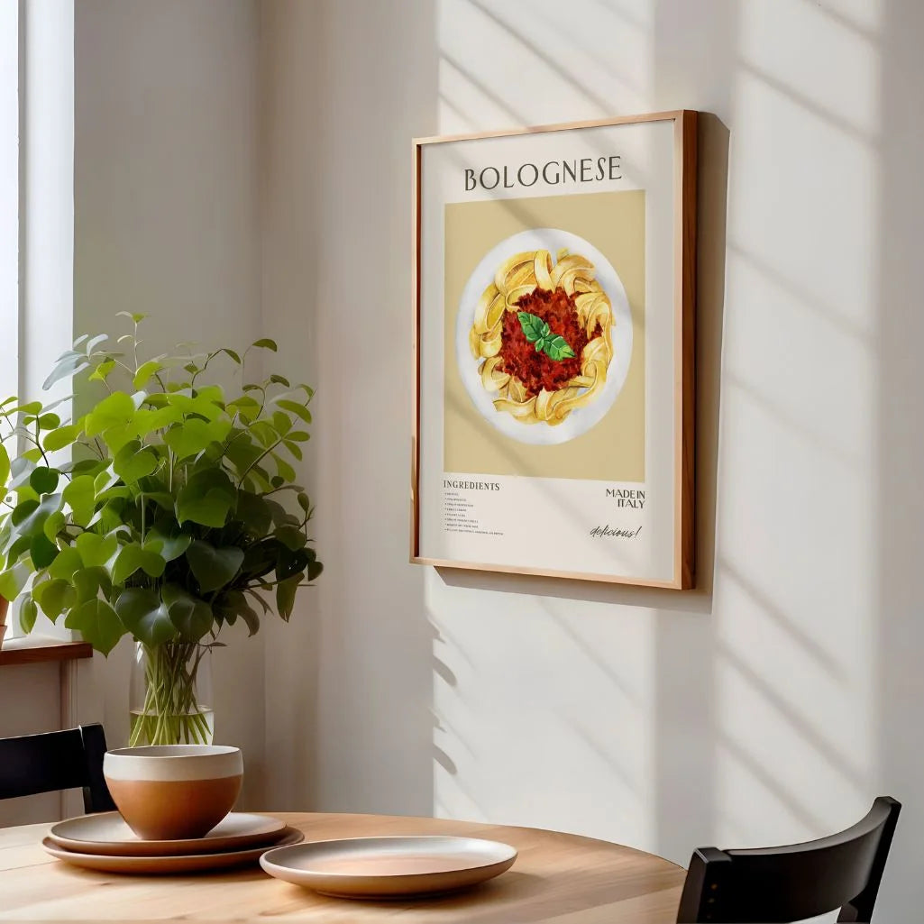 Tagliatelle illustratie Bolognese Poster