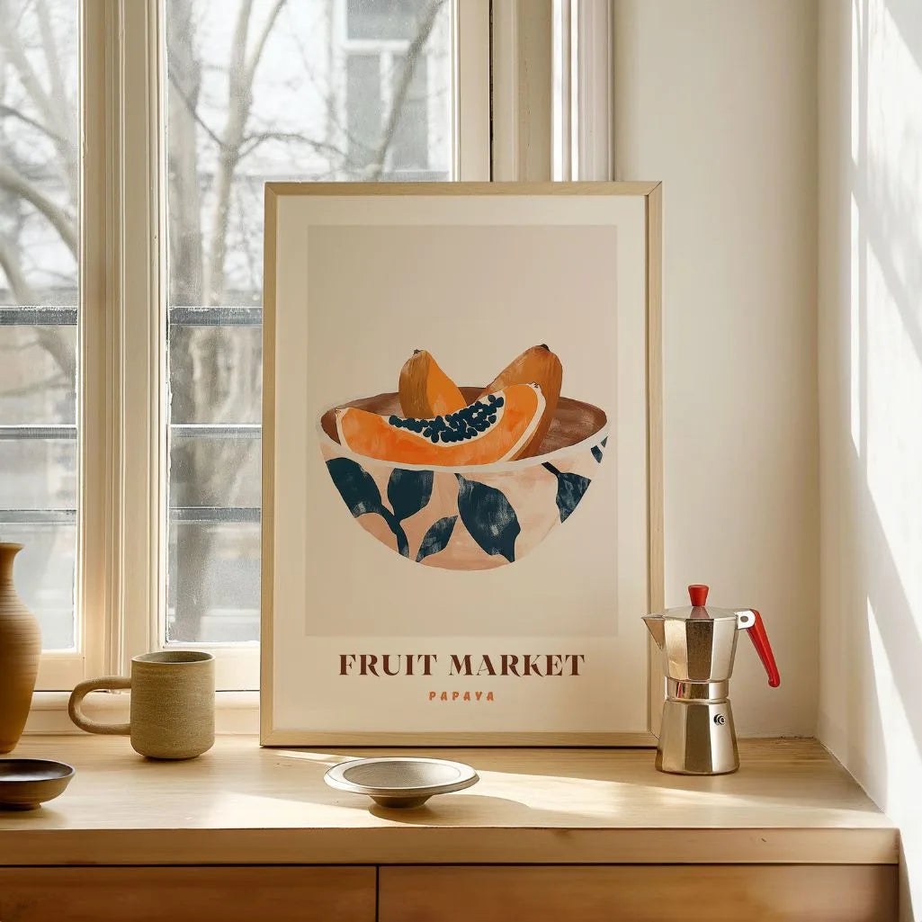 Papaja illustratie Poster