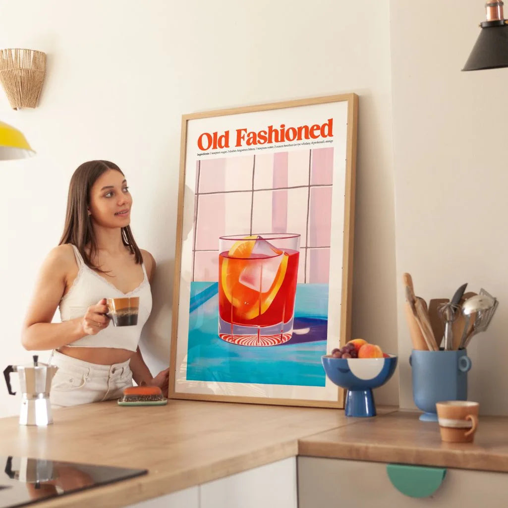 Old Fashioned illustratie poster