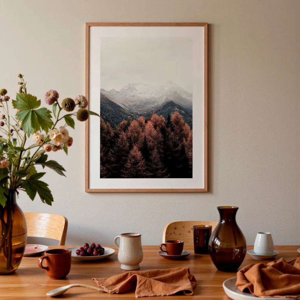 Poster Herfst Berglandschap