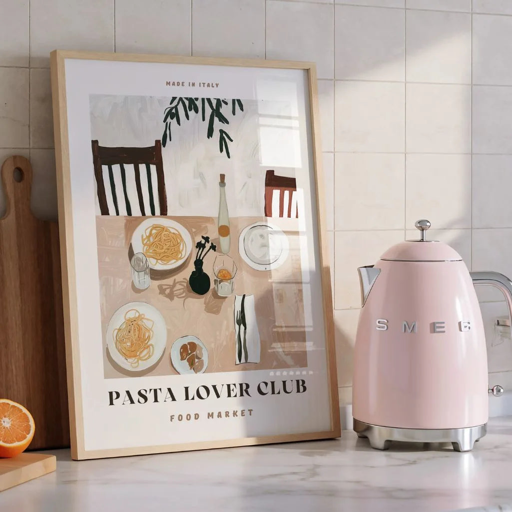 Poster met Italiaanse Pasta