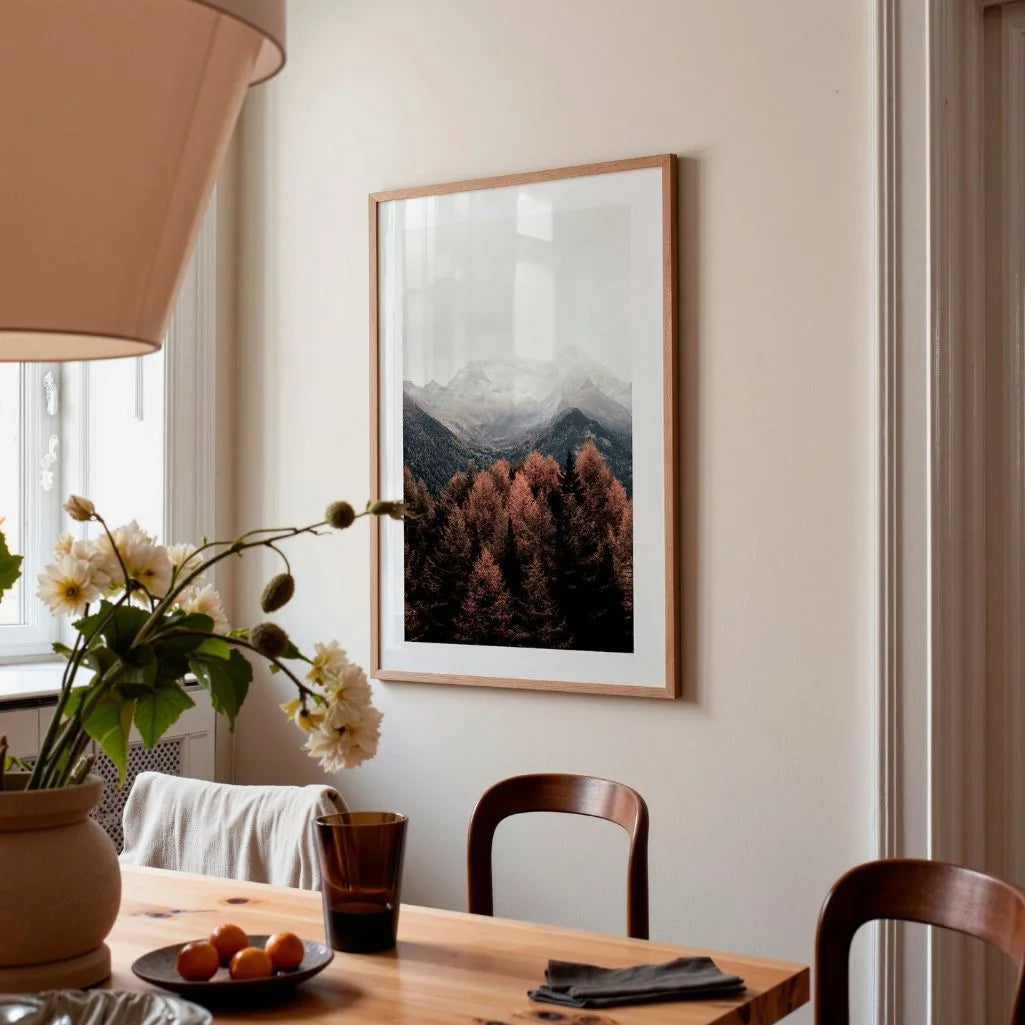 Poster Herfst Berglandschap