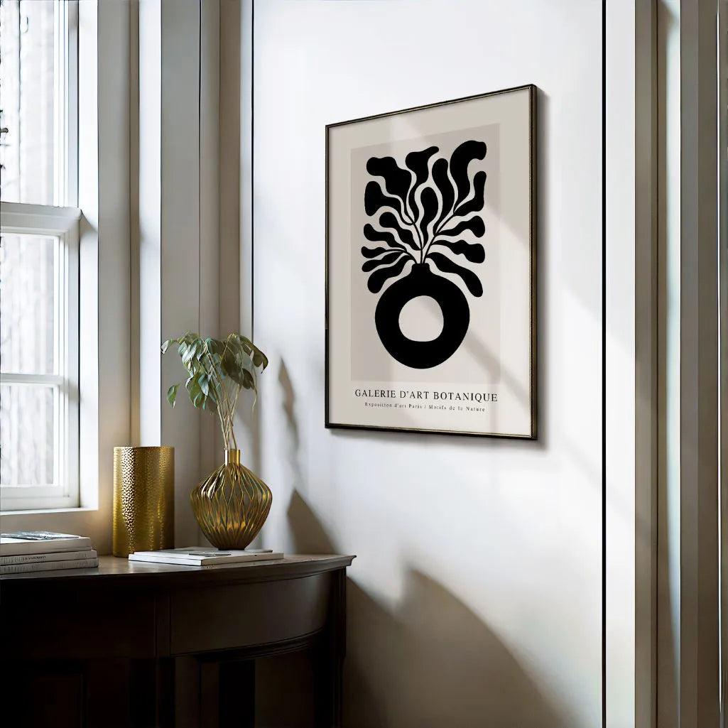 Abstract Plant in Vase Poster