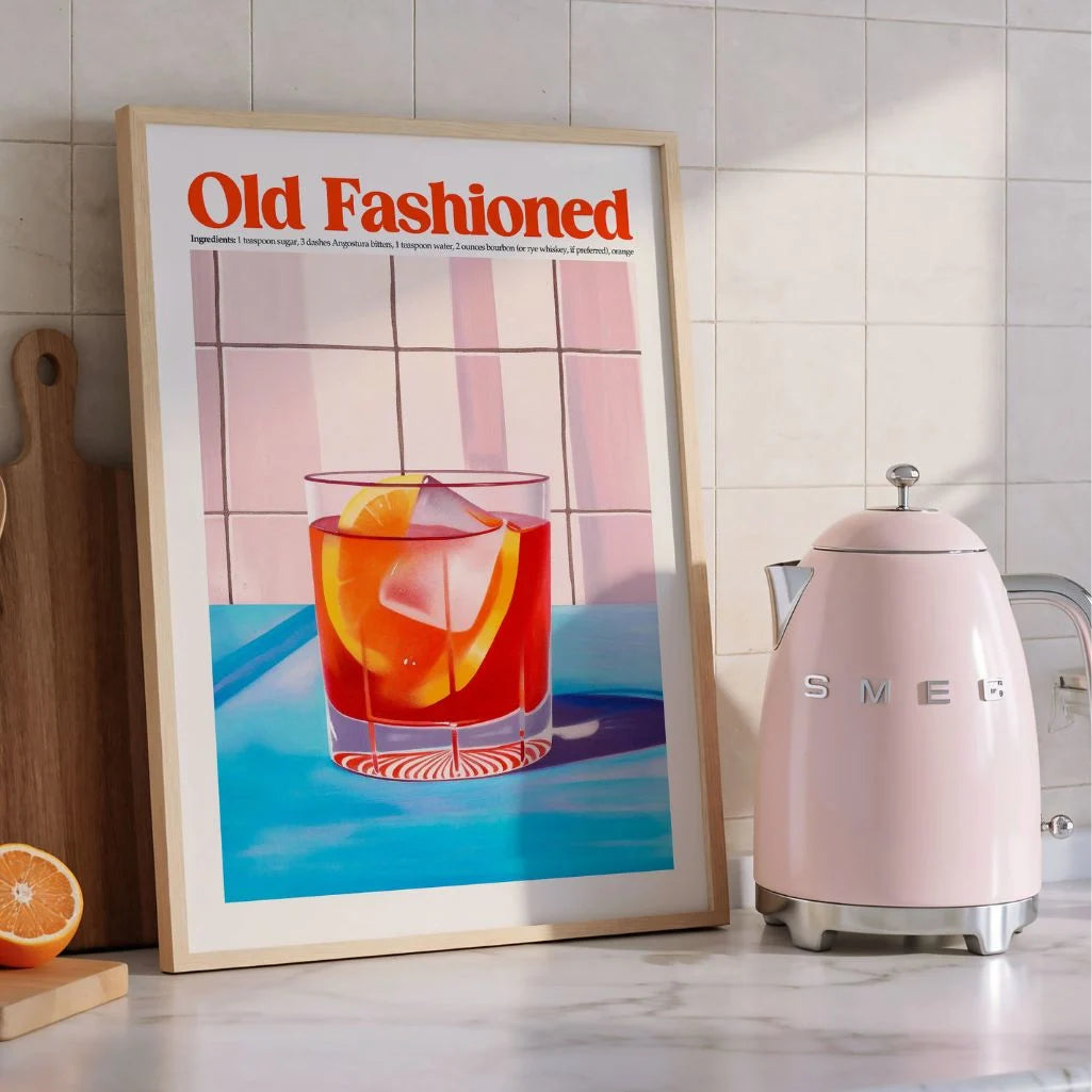 Old Fashioned illustratie poster