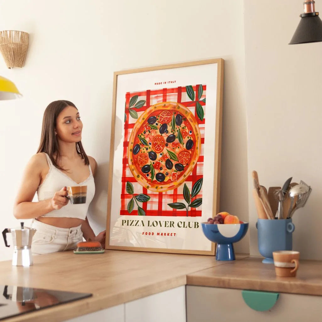 Pizza illustratie Poster