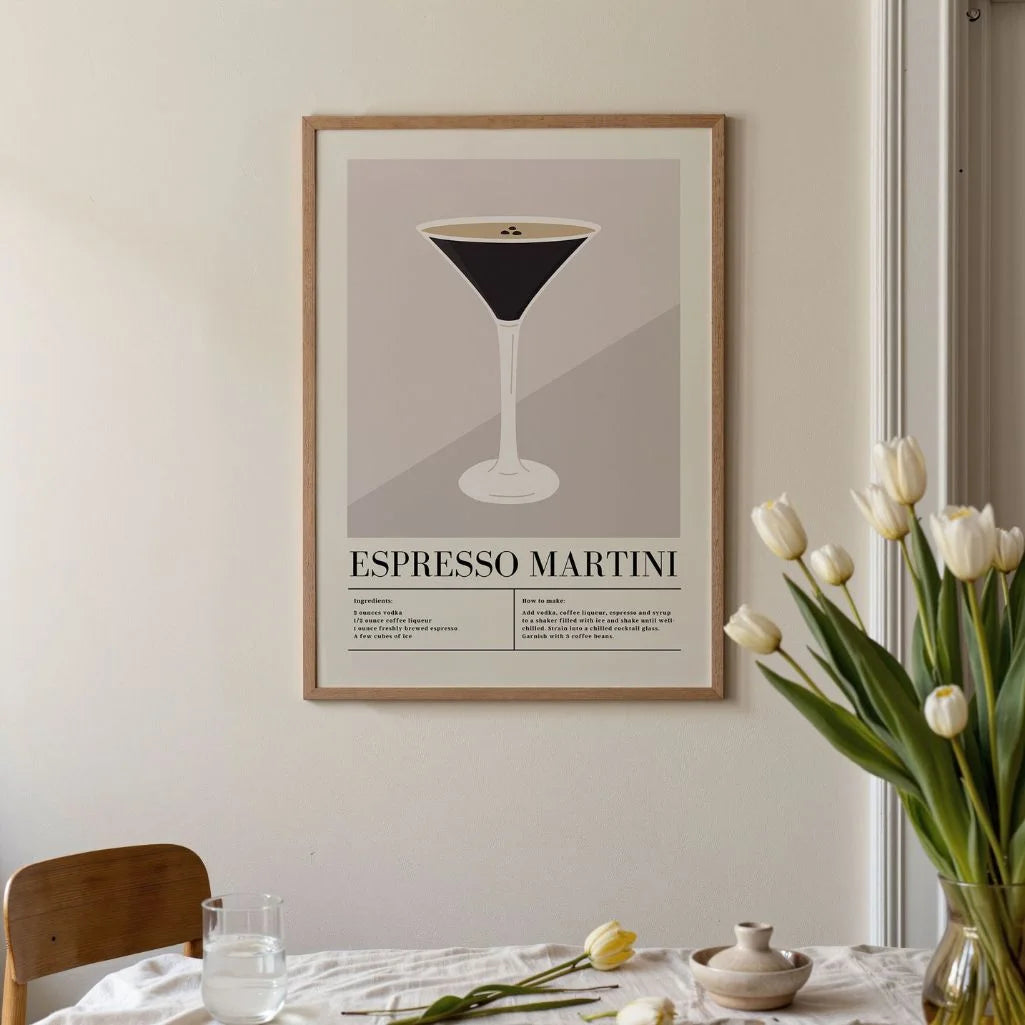 Espresso Martini poster illustratie