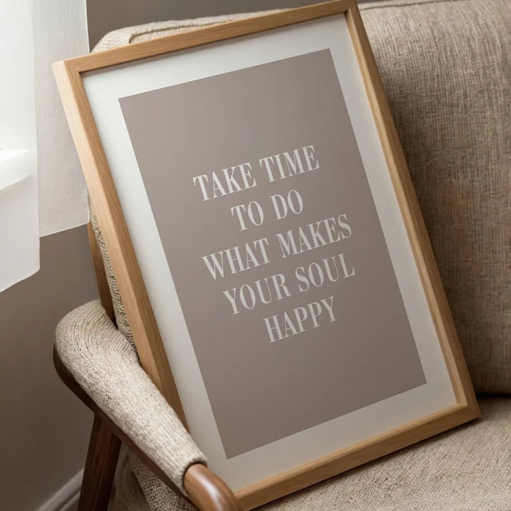 Soul Happy Quote Poster