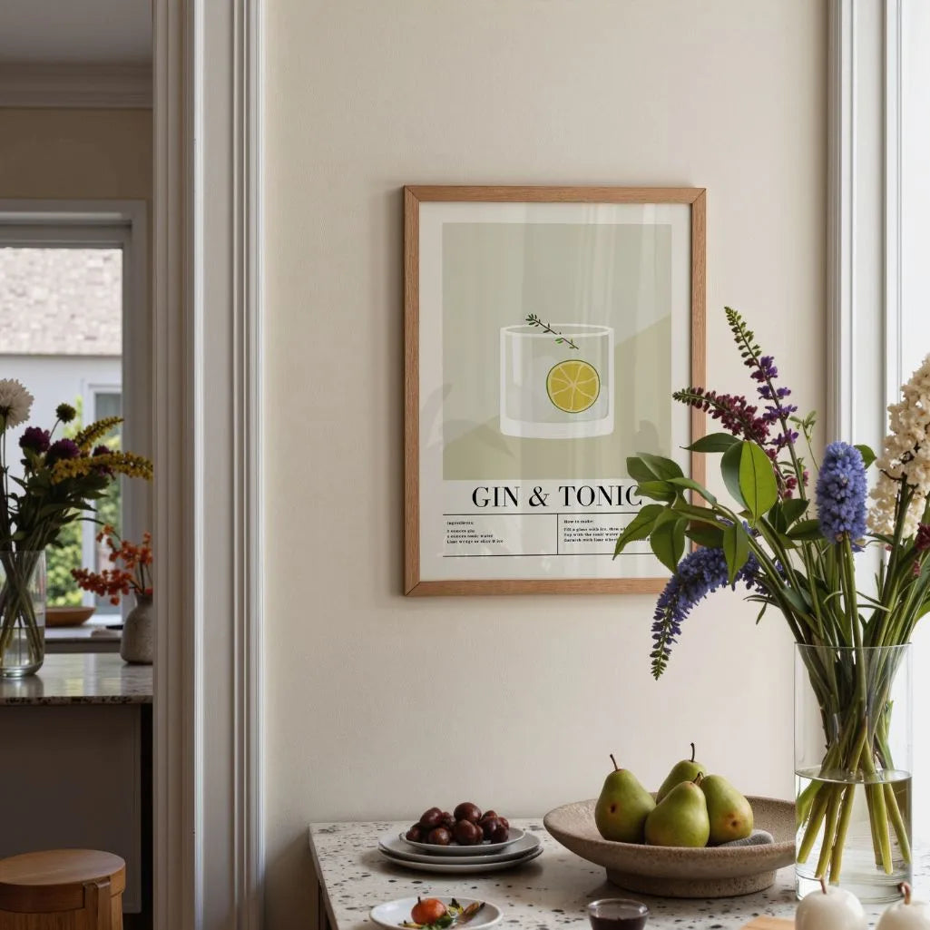 Gin Tonic poster illustratie