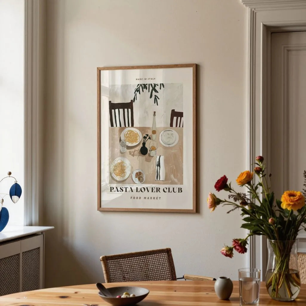 Poster met Italiaanse Pasta