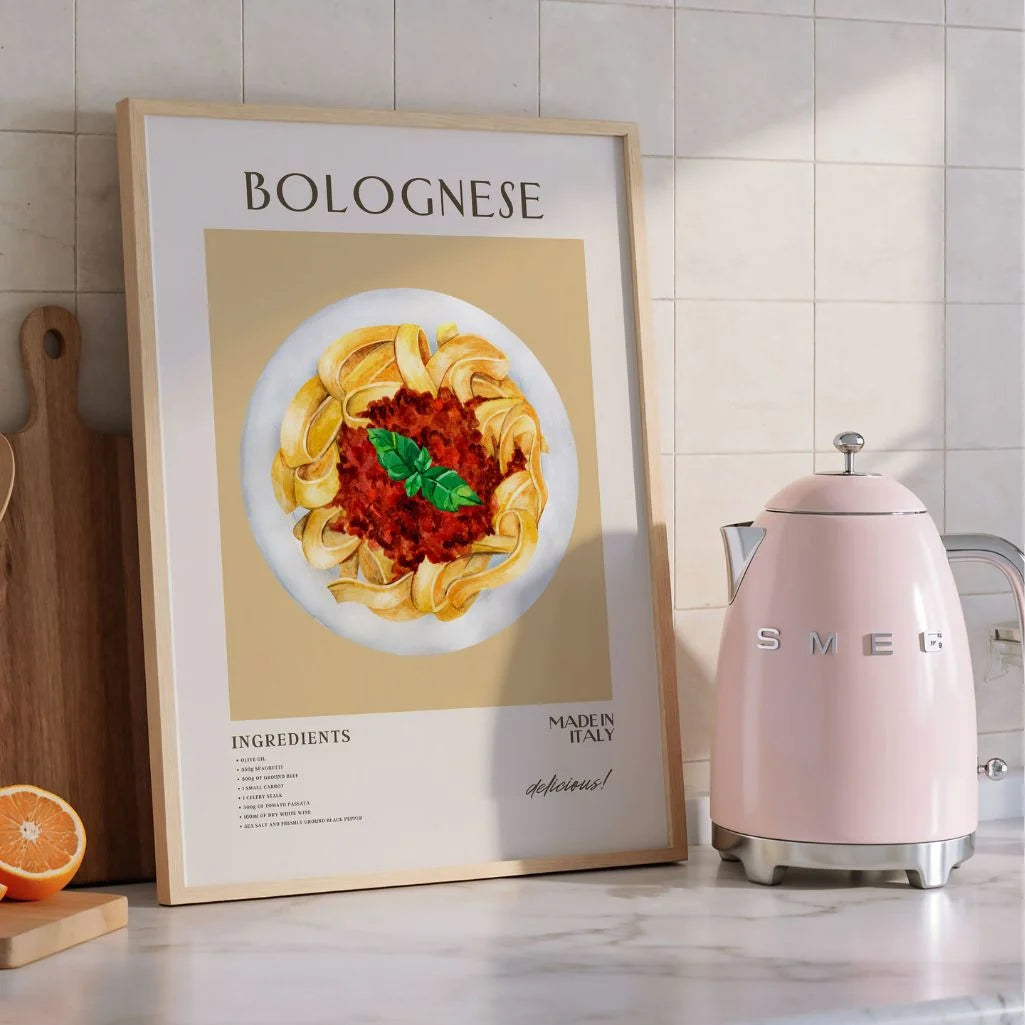 Tagliatelle illustratie Bolognese Poster