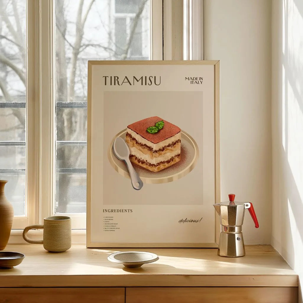 Tiramisu illustratie Poster