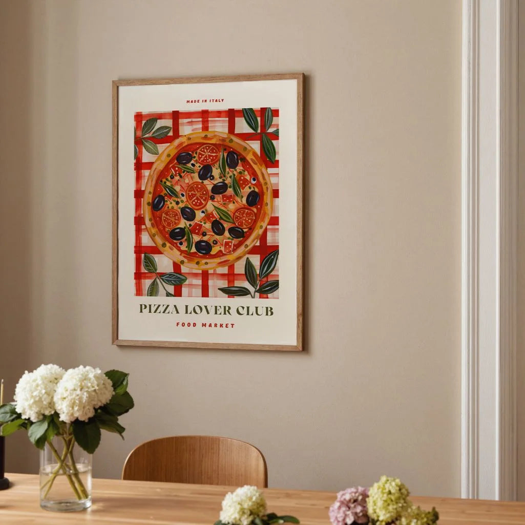 Pizza illustratie Poster