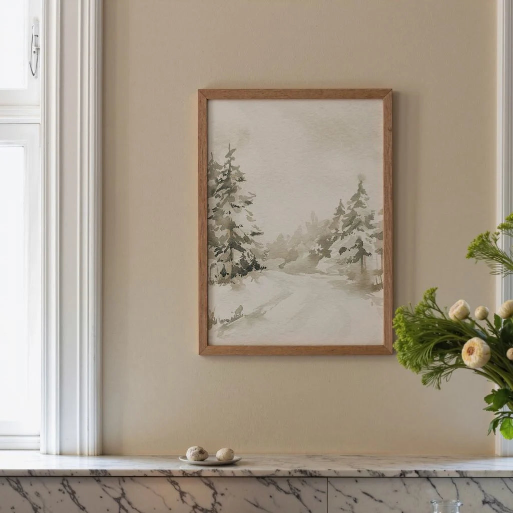 Quiet Winter Forest Poster