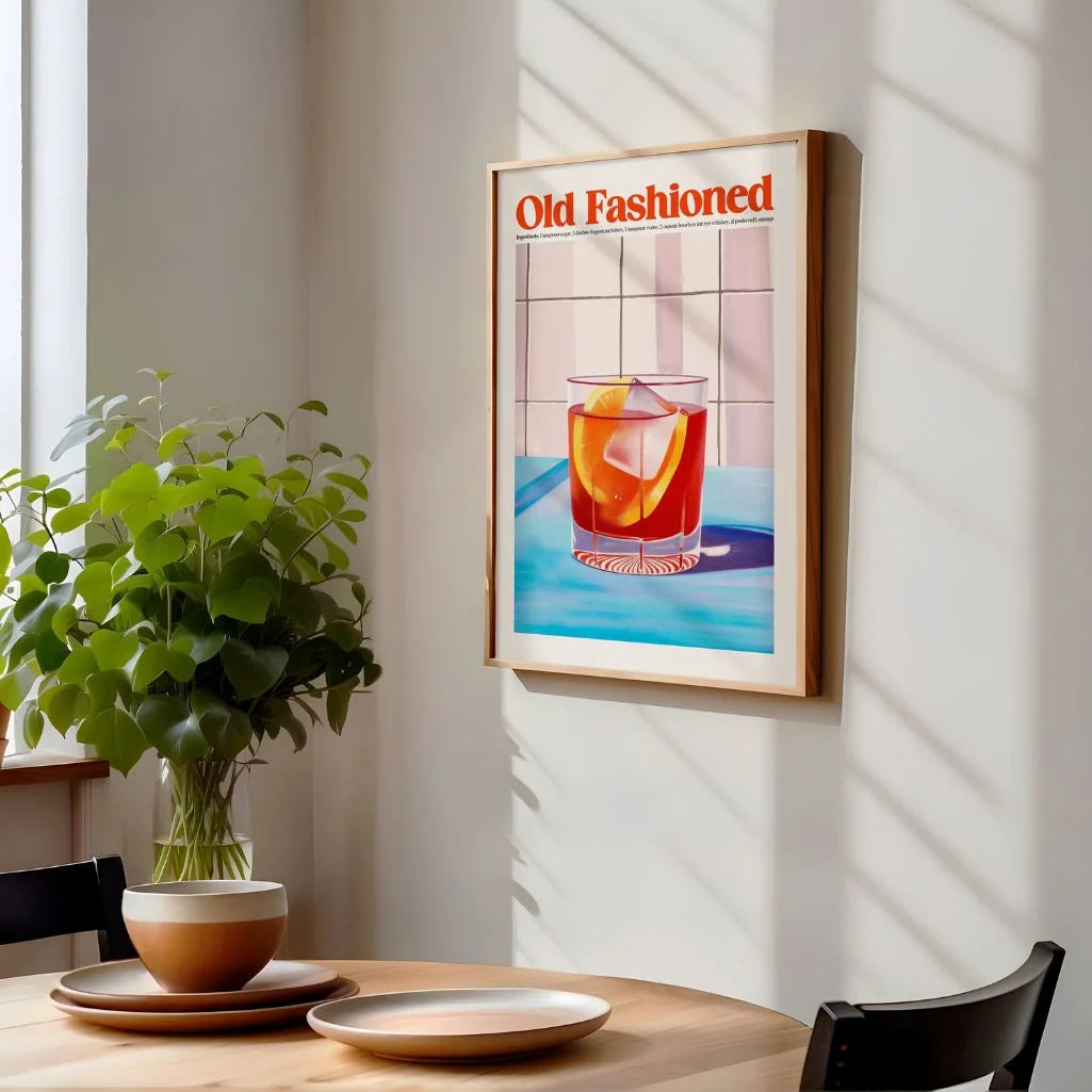 Old Fashioned illustratie poster