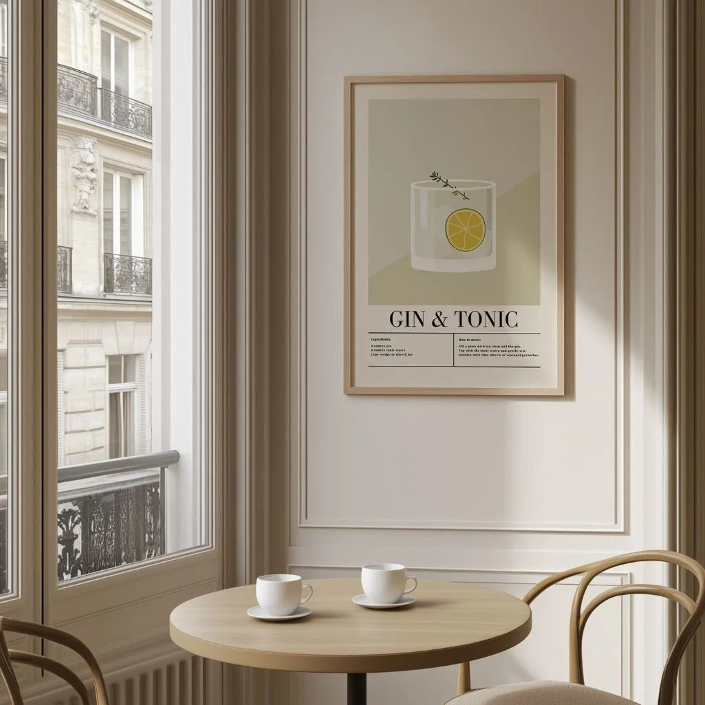 Gin Tonic poster illustratie