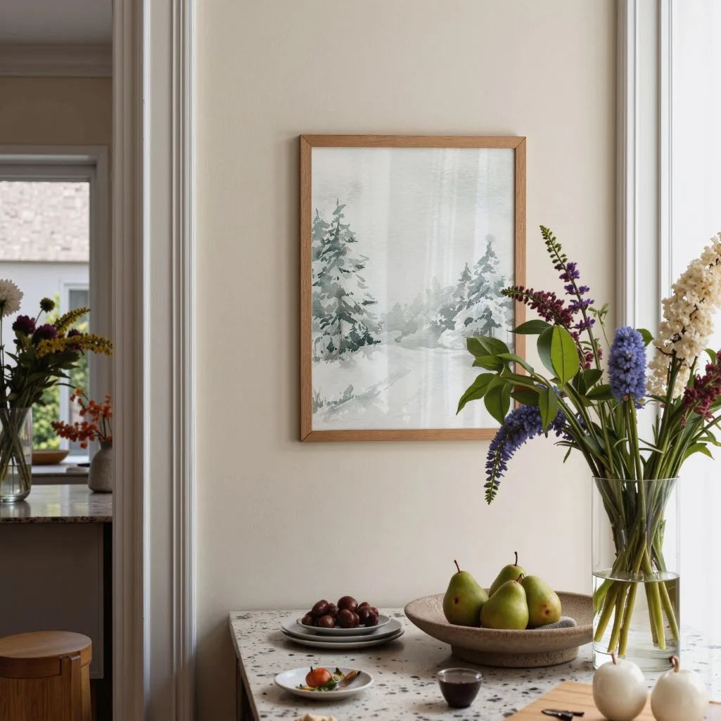 Winter Forest Path Poster