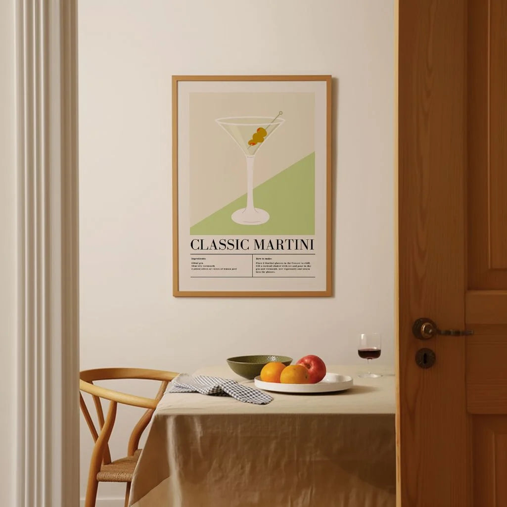 Classic Martini illustratie poster