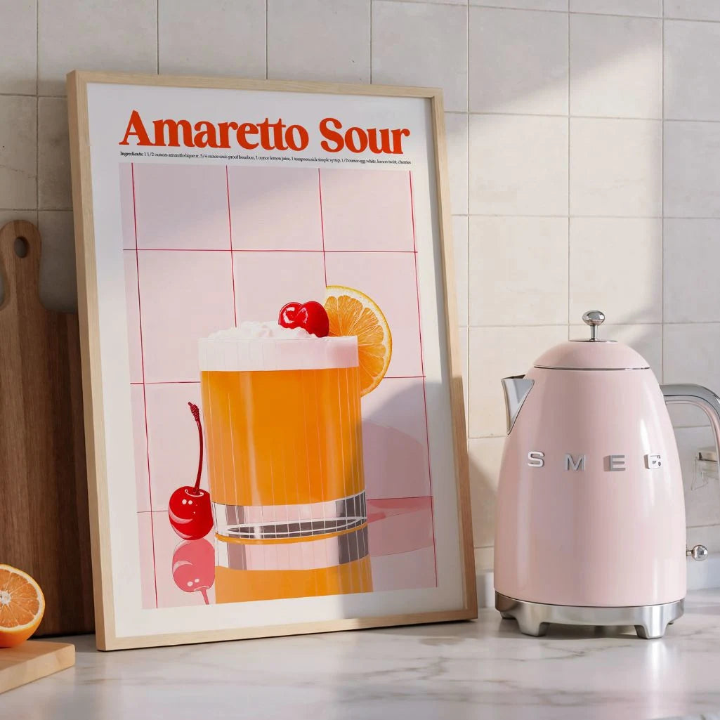 Amaretto Sour illustratie poster