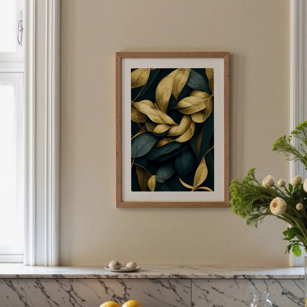 Golden Wreath Poster