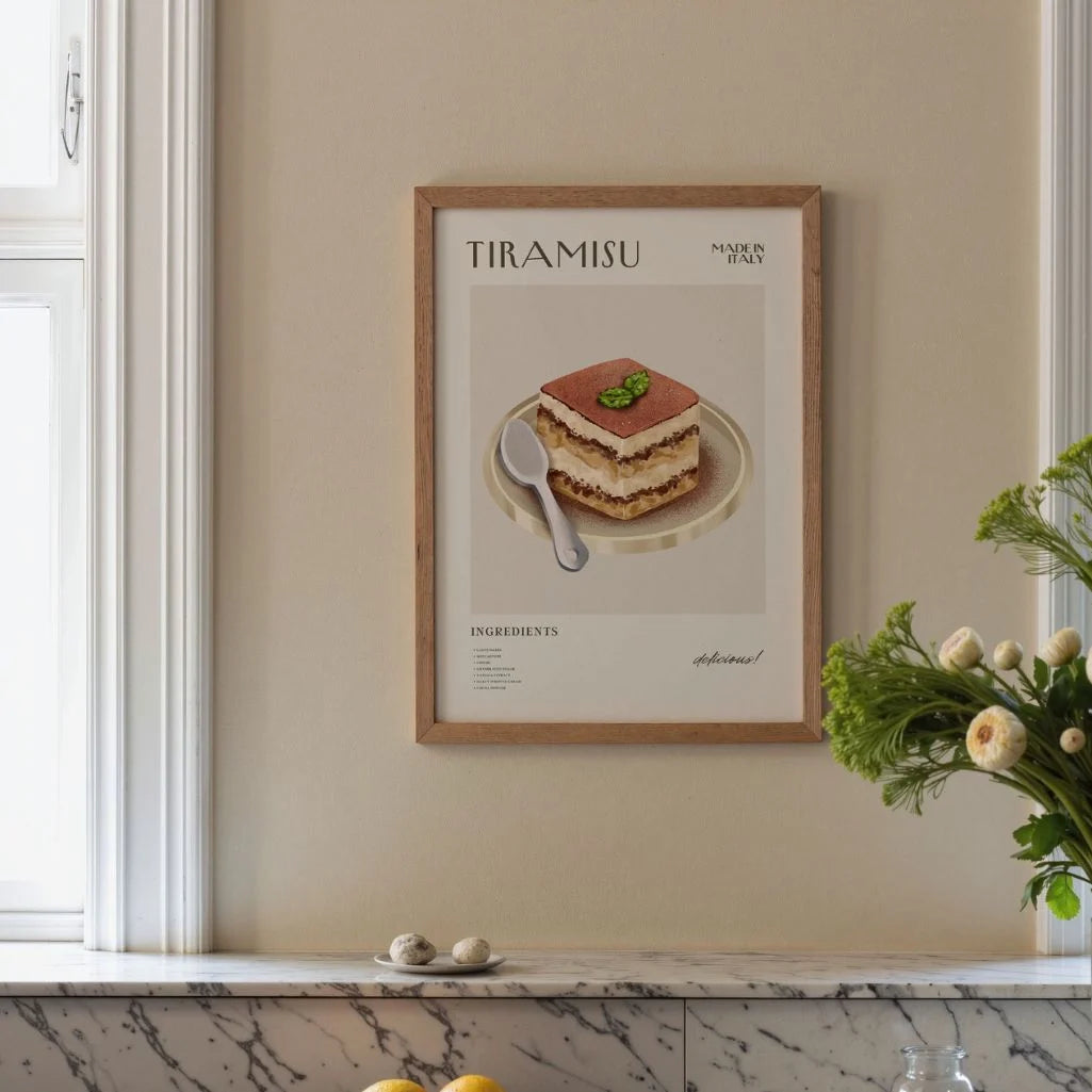 Tiramisu illustratie Poster