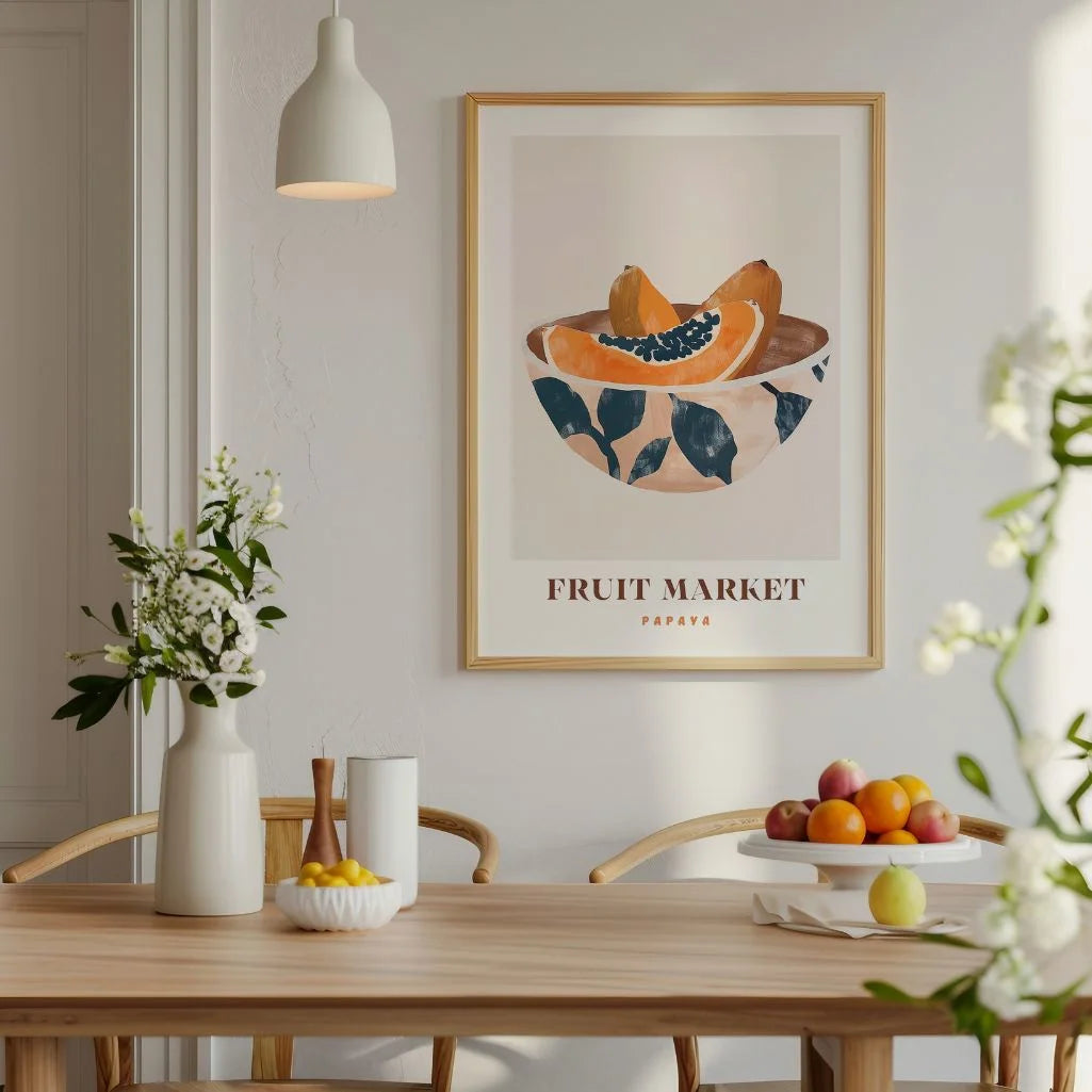 Papaja illustratie Poster