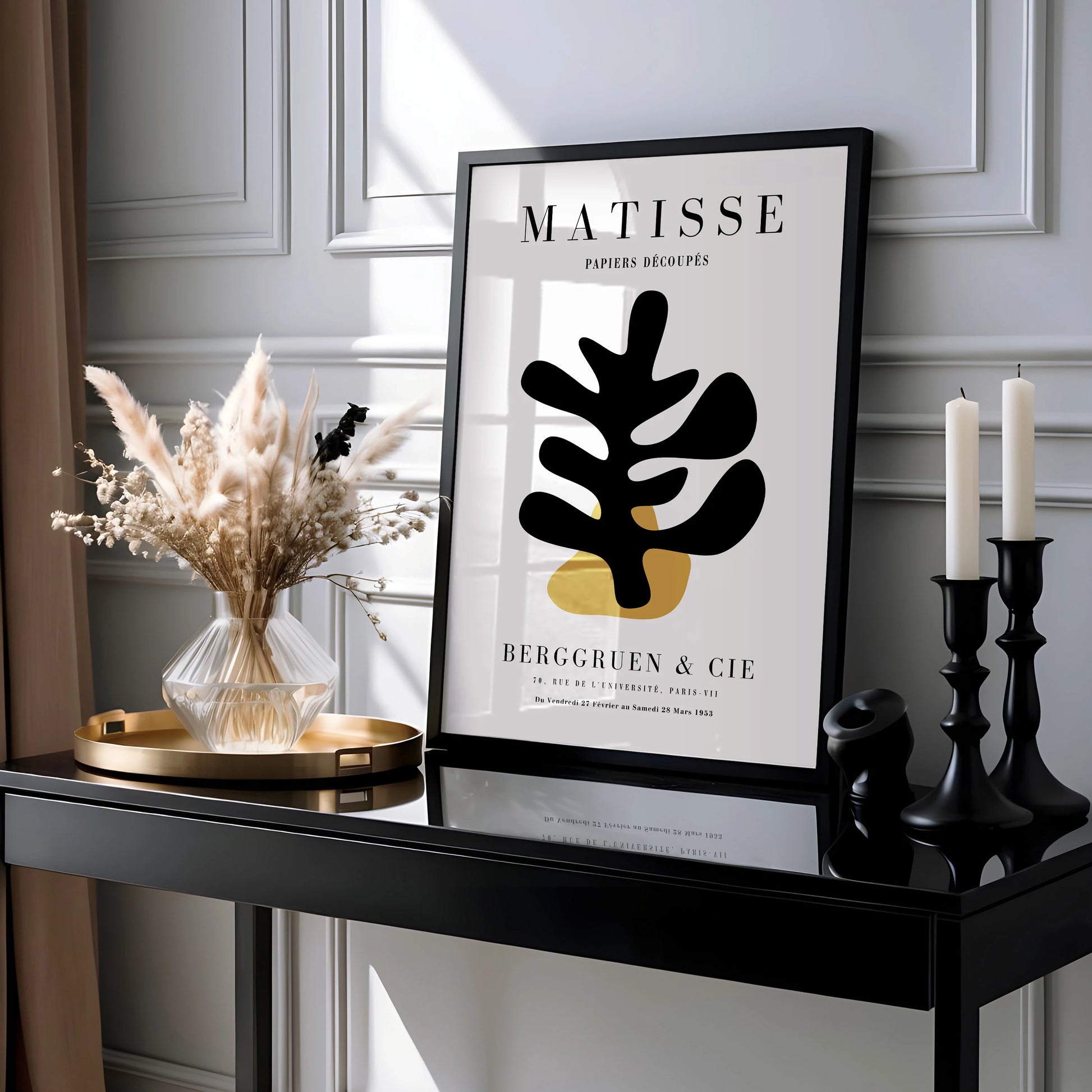 Matisse Zwart Goud Motief Poster