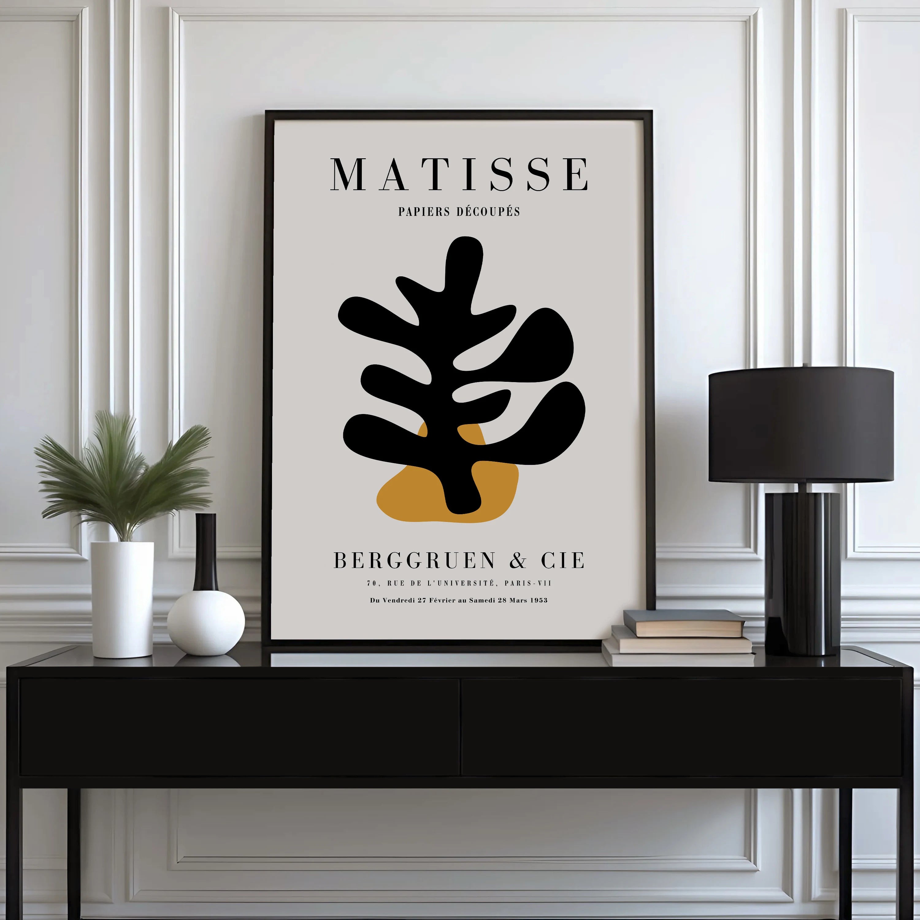 Matisse Zwart Goud Motief Poster