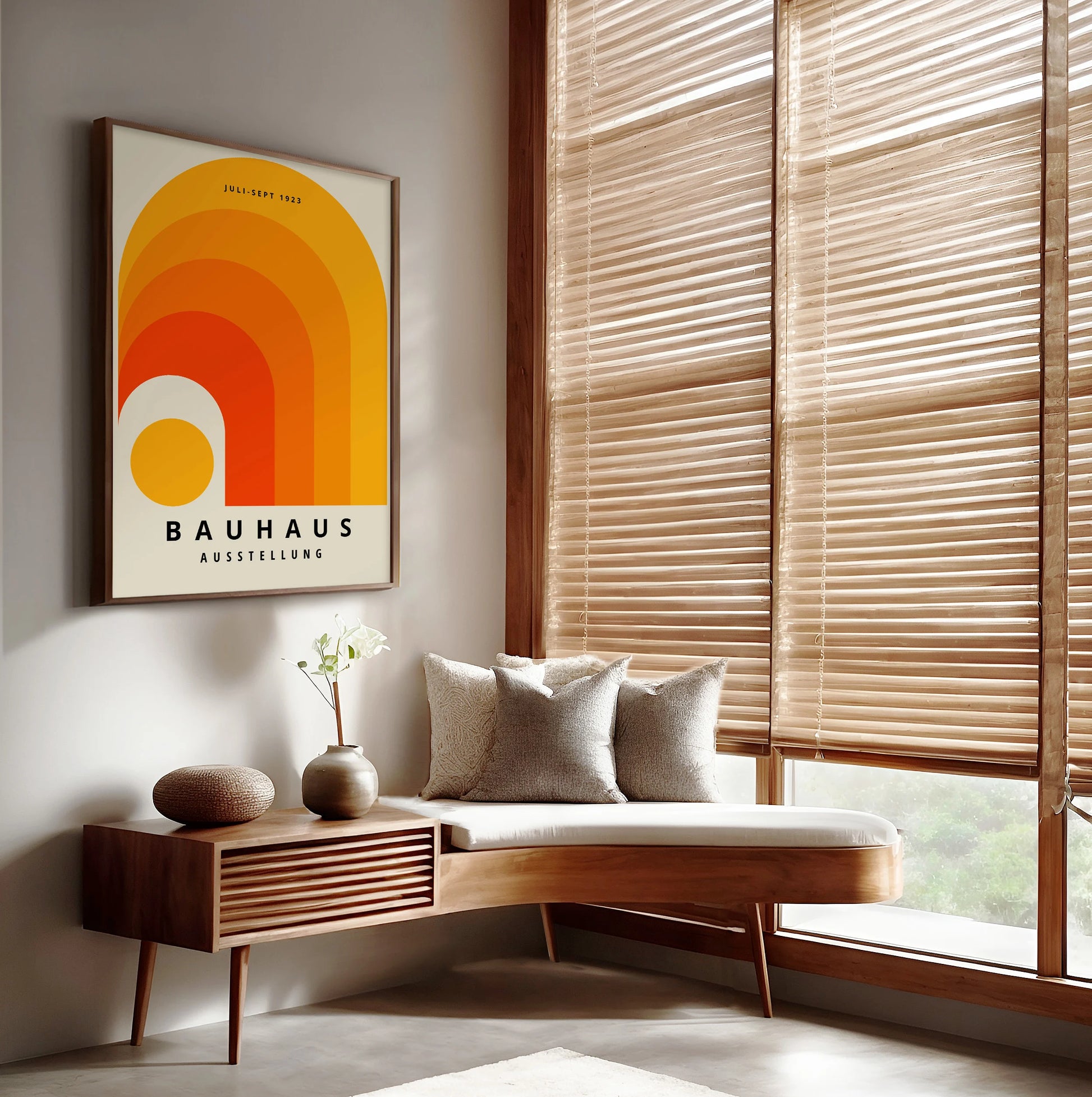 Bauhaus Oranje Regenboog Poster