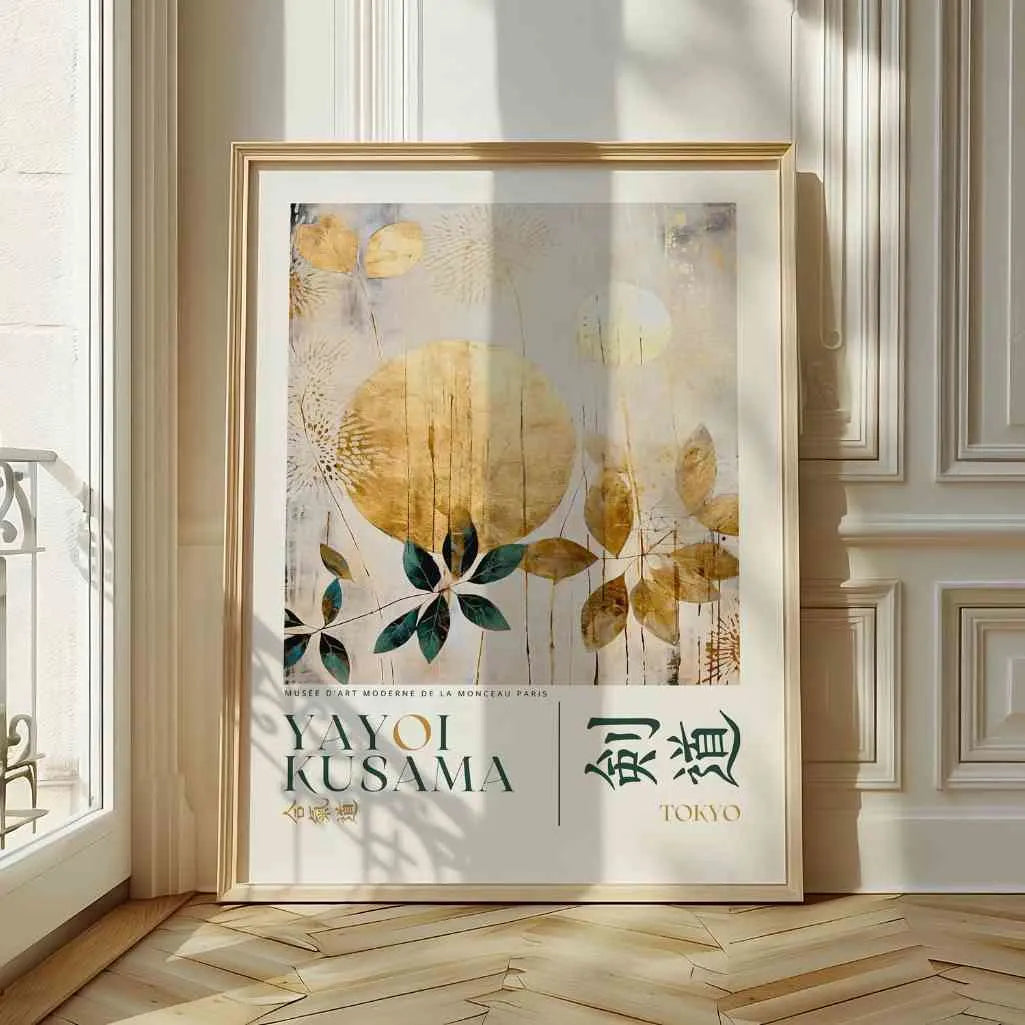 Yayoi Kusama Poster met Gouden Elementen