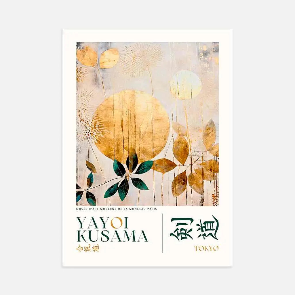 Yayoi Kusama Poster met Gouden Elementen