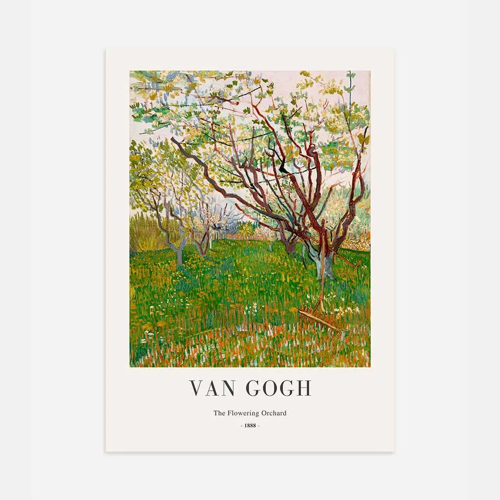 Vincent van Gogh – Bloeiende boomgaard Poster