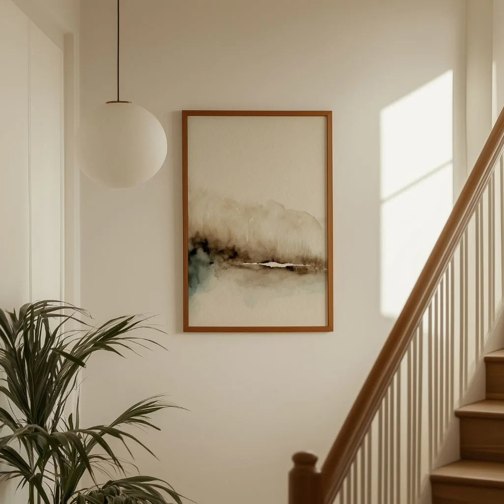 abstract beige poster bedroom calm aesthetic wall art