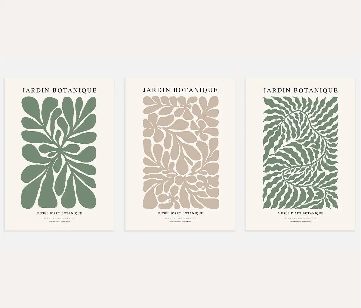 abstract botanical poster set wall art for living room