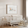 animals on a ride poster kids bedroom wall art