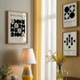 bauhaus poster set of 3 arranged in modern gallery wall