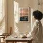 beach at sunrise poster starfish on sand detail