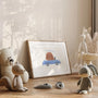 bear driving car poster nursery wall decor