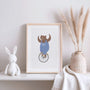 bear on unicycle poster kids gallery wall