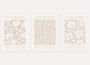beige floral pattern poster set minimalist neutral wall decor