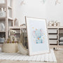 birthday elephant poster nursery decor