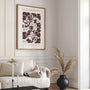 bordeaux botanical poster living room warm decor