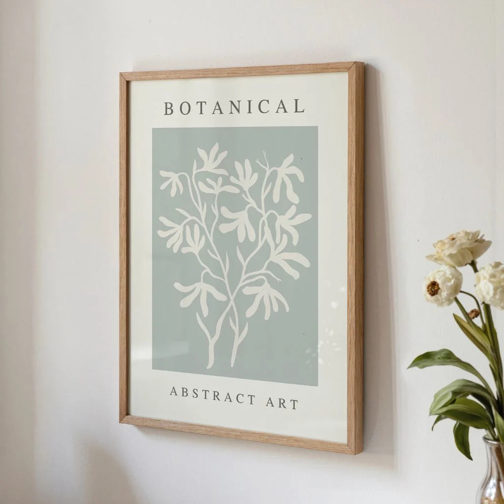 abstraktes botanisches poster gallery wall moderne minimalistische dekoration