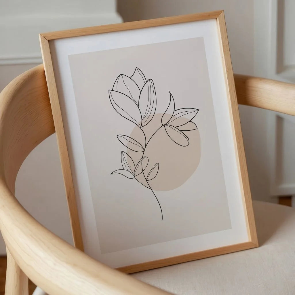 botanical branch detail poster