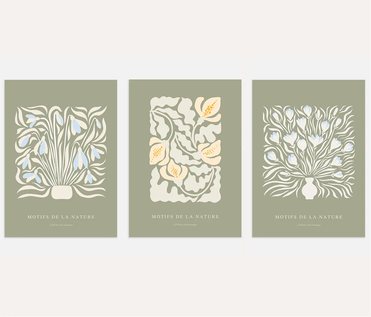 botanical ornament poster set wall art for living room decor
